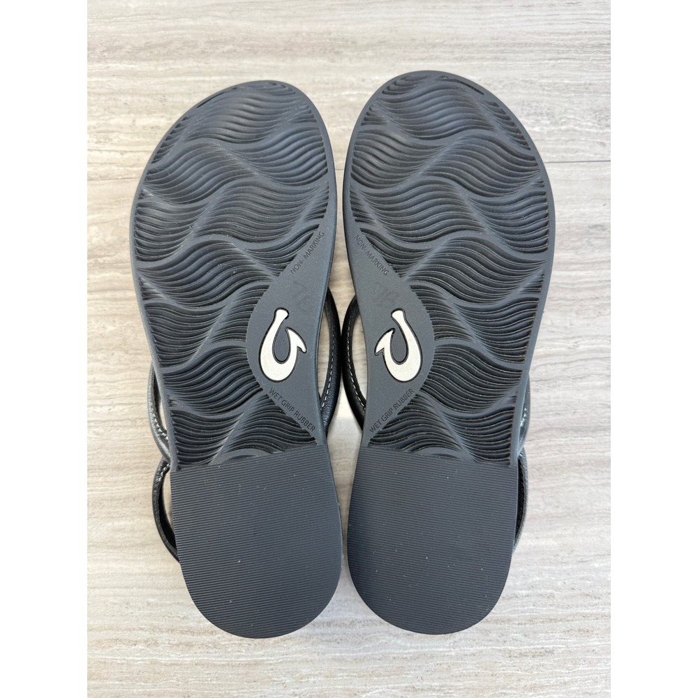 OluKai Tiare Strappy Leather Slingback Comfort Sandals Women's 7e Beach Resort - Picture 2 of 7